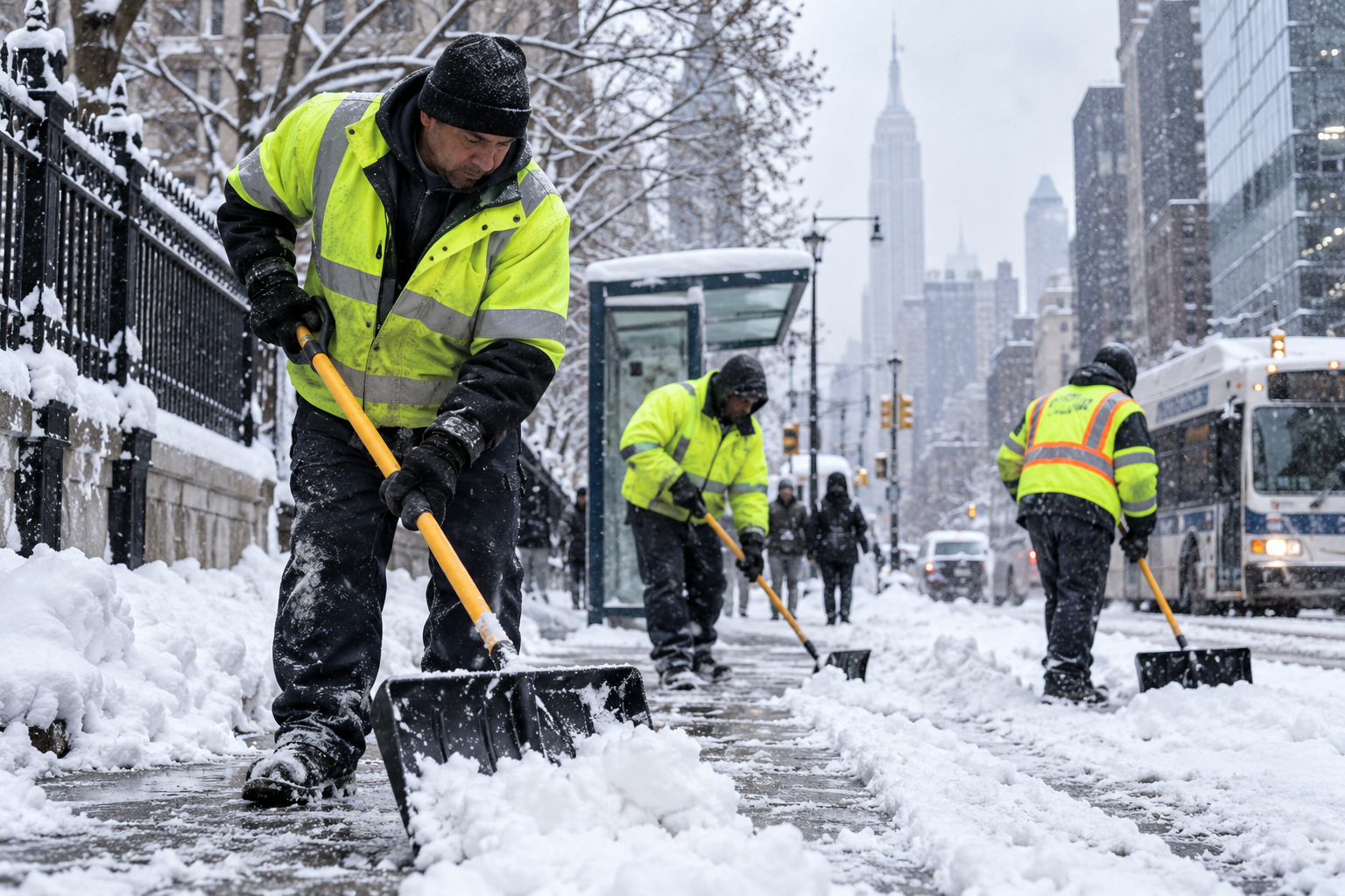 Nova York abre vagas para remoção de neve com pagamento de até US$ 45 por hora