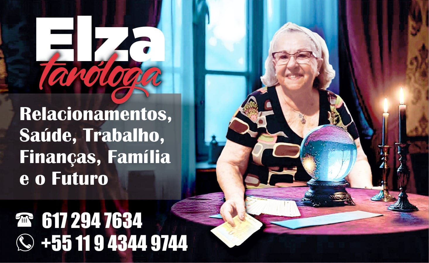 Taróloga Elza comemora atuação na América