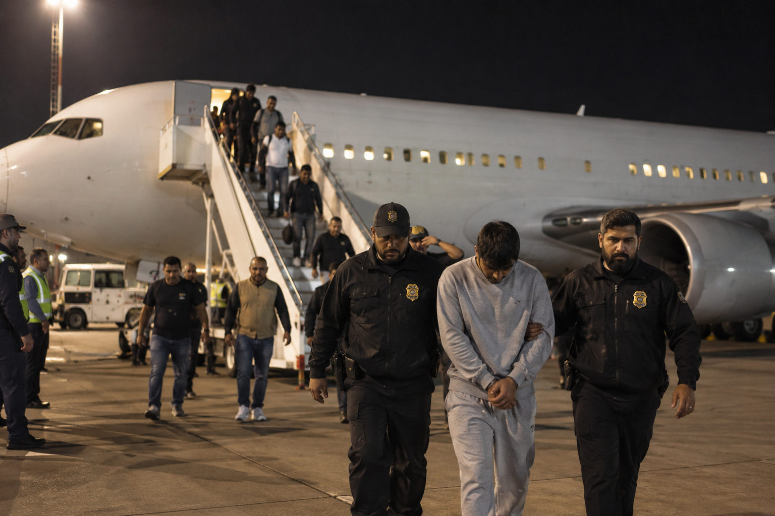 Voo dos EUA desembarca 78 brasileiros deportados em Confins e quatro foram detidos pela Polícia Federal