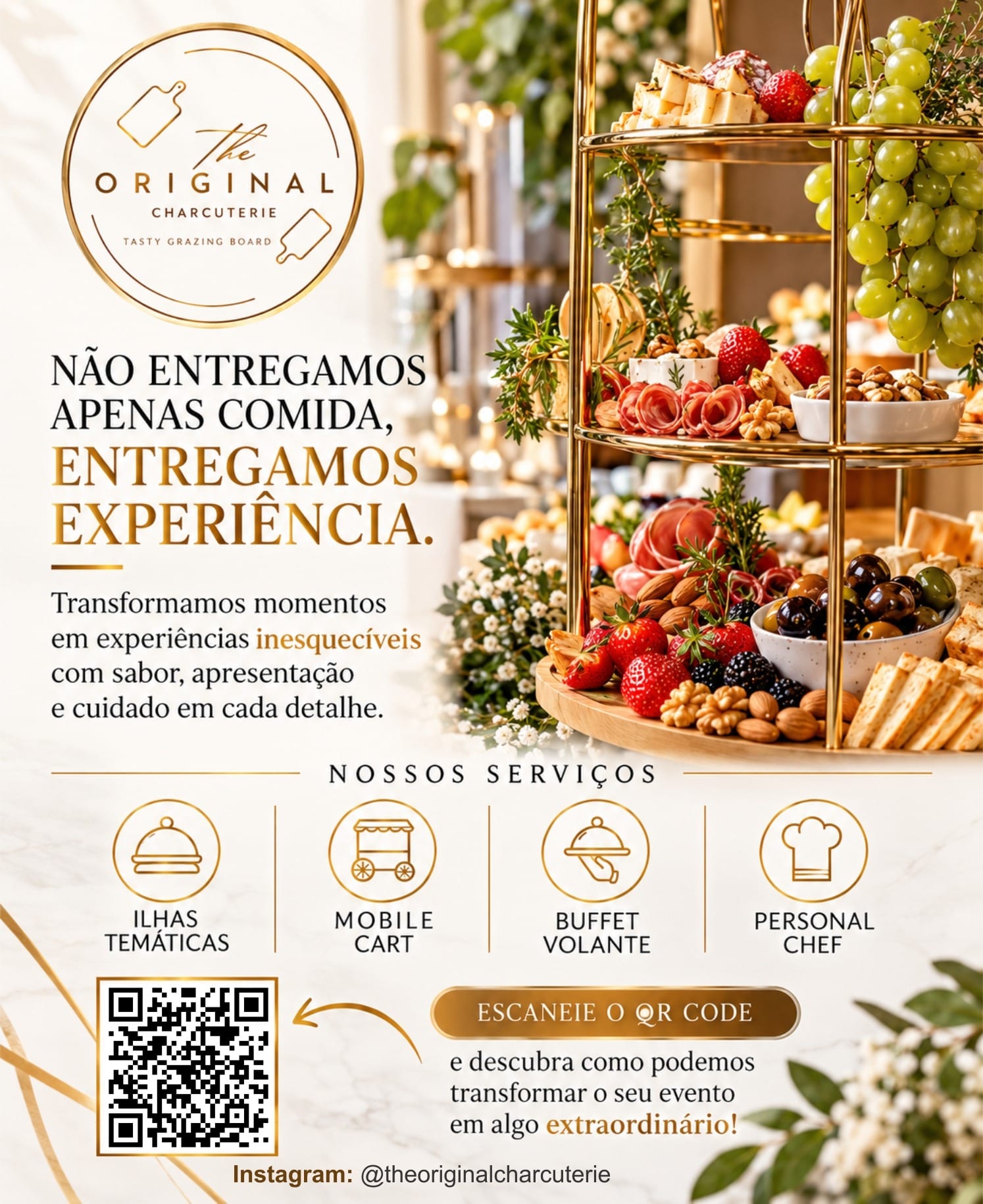 The Original Charcuterie traz conceito de gastronomia-experiência para eventos na região