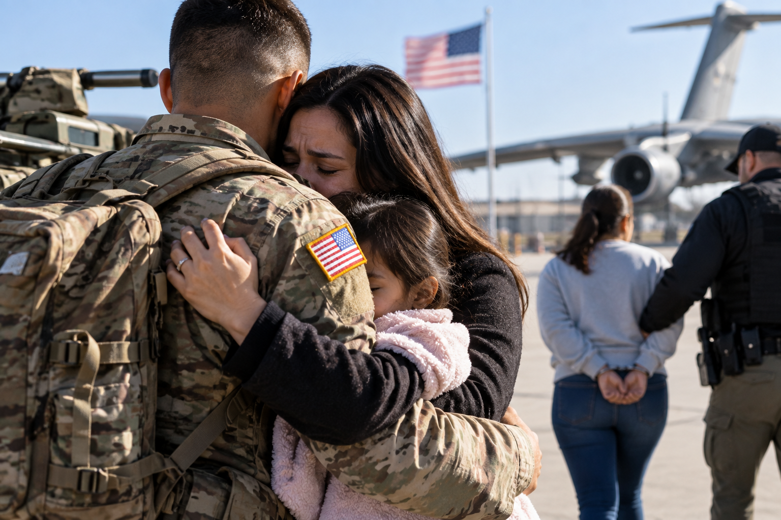 Parentes de militares dos EUA entram na mira da ofensiva migratória de Trump