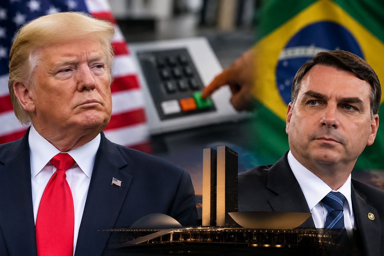 Perfil pró-Trump pede investigação internacional sobre eleição no Brasil e afirma que Flávio Bolsonaro teve vitória roub