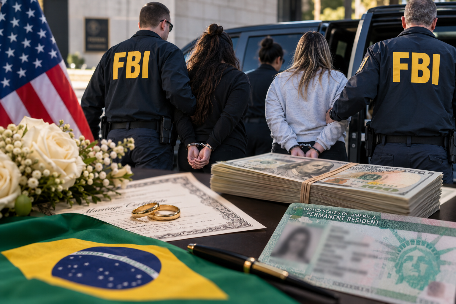 Brasileiros aparecem em investigação de esquema de casamentos falsos em troca de Green Card